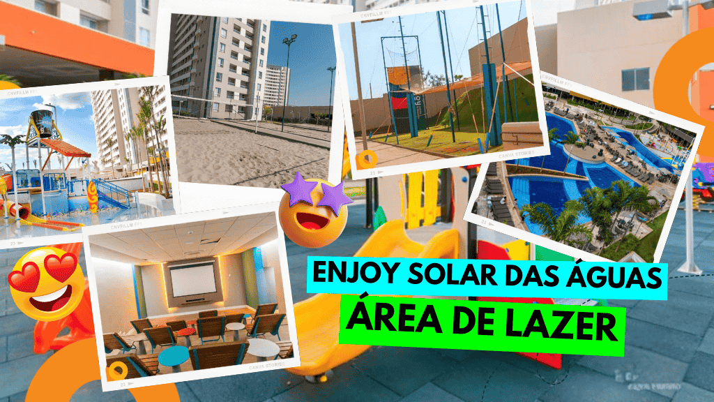 A área de lazer do Enjoy Solar das Águas Park Resort é tão completa que cansa só de planejar tudo o que dá para fazer!